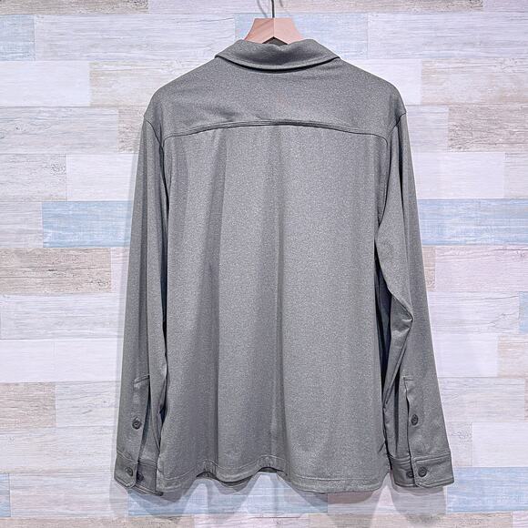 DULUTH Trading Co Long Sleeve Performance Button Down Shirt Green Mens Large - Picture 3 of 6